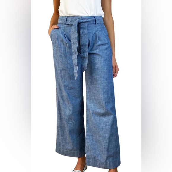 Banana Republic Pants - Banana Republic Blue Wide Leg Pants